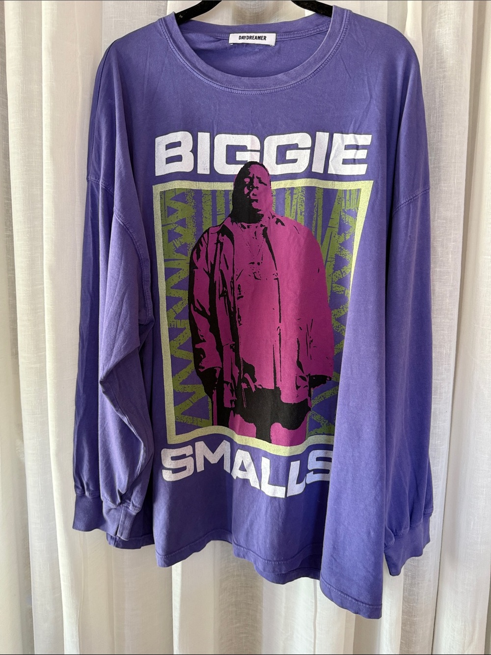 Daydreamer Purple Long Sleeve Tee with Pink & Green Graphic